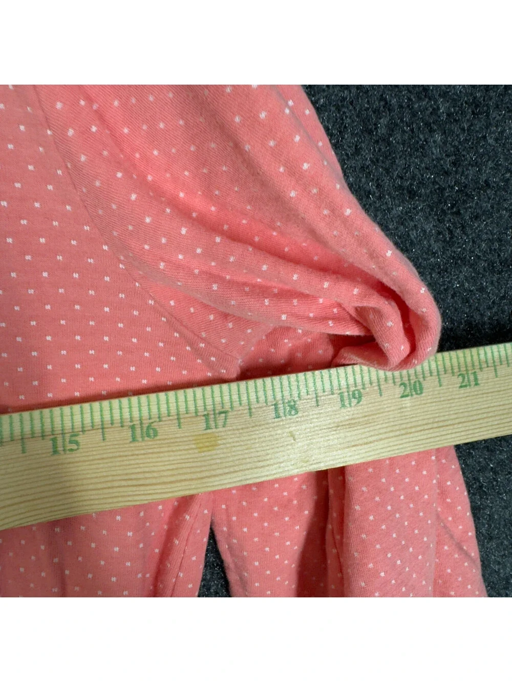 Charter Club Robe Women XS Pink Polka Dot Open Front 3/4 Sleeve Belted Pockets